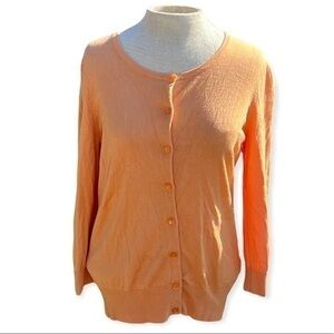 Halogen Cardigan button up orange large